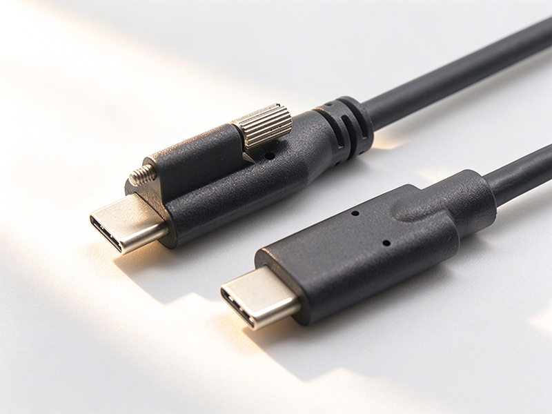 USB3.2 TYPE-C PLUG WITH SCREW LOCKING CABLE ASSEMBLY CUSTOMIZATION